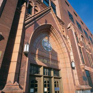 The Saint Louis University School of Medicine as it appears today at Grand Boulevard and Park Avenue.