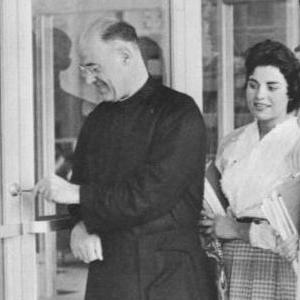 Saint Louis University President Father Paul C. Reinert, S.J., opened the library on May 18, 1959.